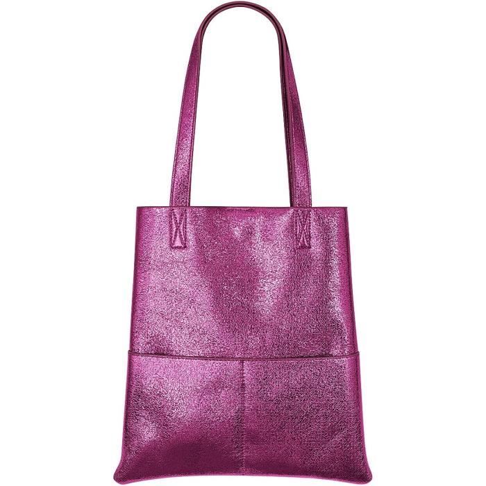 Sac cabas metallise Rose Cdiscount Bagagerie Maroquinerie