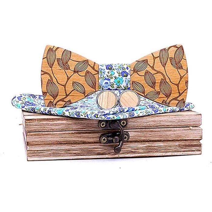 Boutons De Manchette Carrés - Motif Rouge Et Bleu, Métal Rhodié Haute Qualité, Edelmanchet
