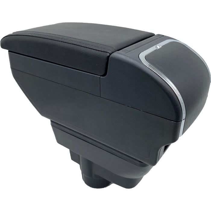 Accoudoir Double Couche Cuir Noir Console Centrale Peugeot 208 2013-2018