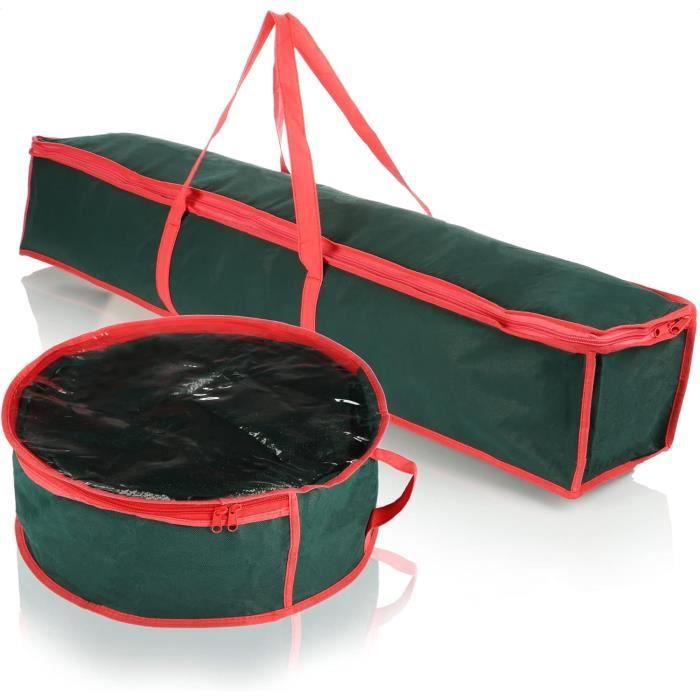 Set De Rangement 2 Pièces Sac Sapin De Noël Avec Anses Et Sac