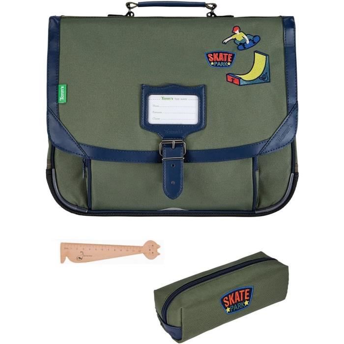 Lot Cartable Tann S 38 Cm Garcon Trousse Rectangulaire Assortie Marque Page En Bois Chat Blumie P9255 Tony Cdiscount Bagagerie Maroquinerie