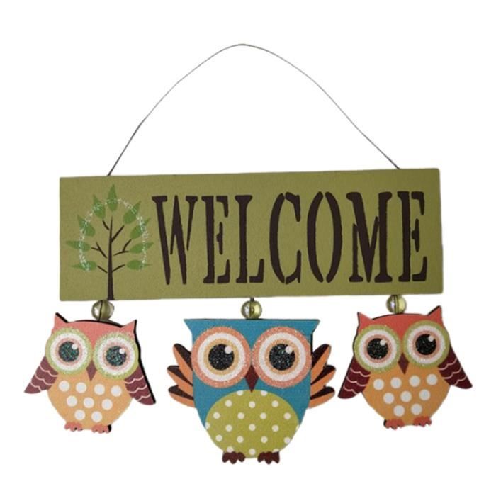 Porte D Entree En Bois Signe De Bienvenue Plaque De Jardin Suspendue Gratuite Pour Bar Shop Green Cdiscount Maison