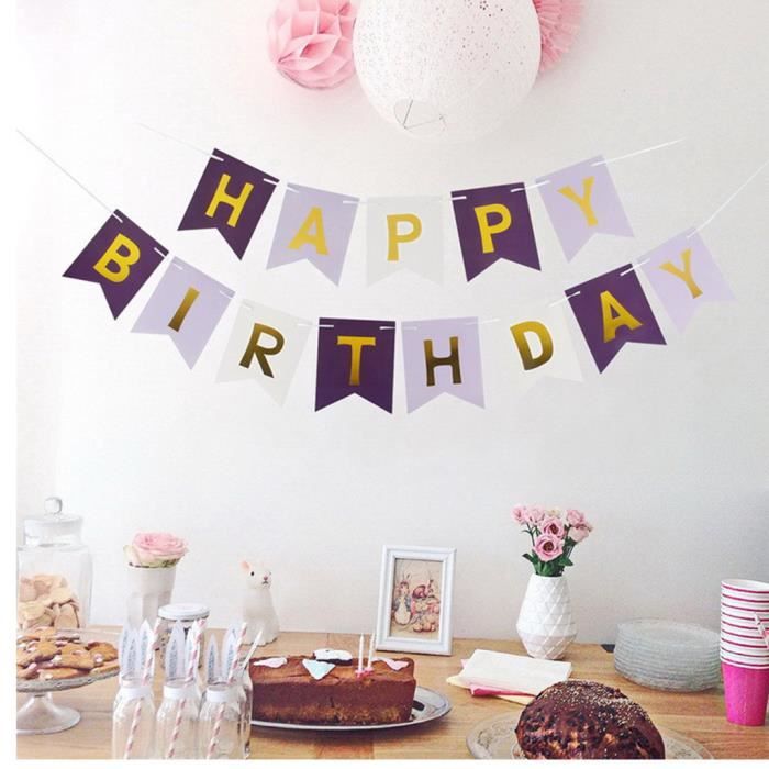 Decoration Pastel Perfection Garland Or Dejoue Joyeux Anniversaire Bunting Banniere Decor De Fete Zzdpp Kuhu Achat Vente Banderole Banniere Cdiscount