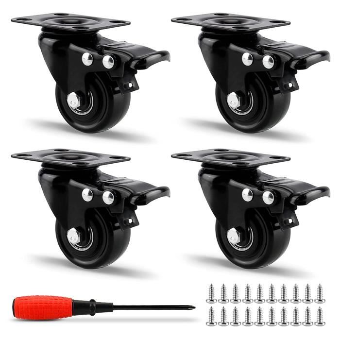 DIKACA – Set De Butées De Frein Pour Patins à Roulettes, Antidérapant, Facile à Installer, 4,5 X 4,5 Cm