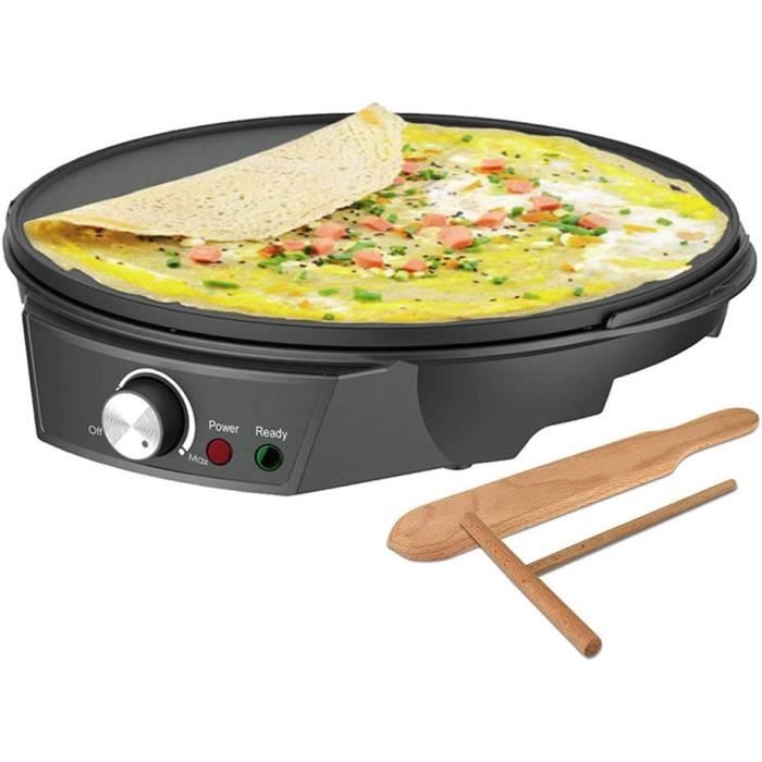Pancake Crêpière électrique, Plaque Chauffante Antiadhésiv, Avec Température Réglable