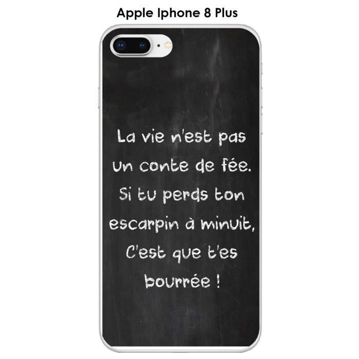 Coque Apple Iphone 8 Plus Design Citation La Vie N Est Pas Ecrite A La Craie Cdiscount Telephonie