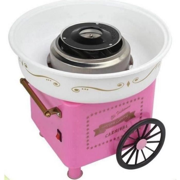  Machine barbe &agrave; papa professionnelle avec chariot rose - Marque - Mod&egrave;le - Couleur principale: Rose 