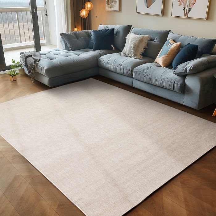 Teppich-Traum Tapis Scandinave Motif Diamant - Gris Crème/Blanc - 140x200 Cm - Facile D'entretien, Certifié Oeko-Tex