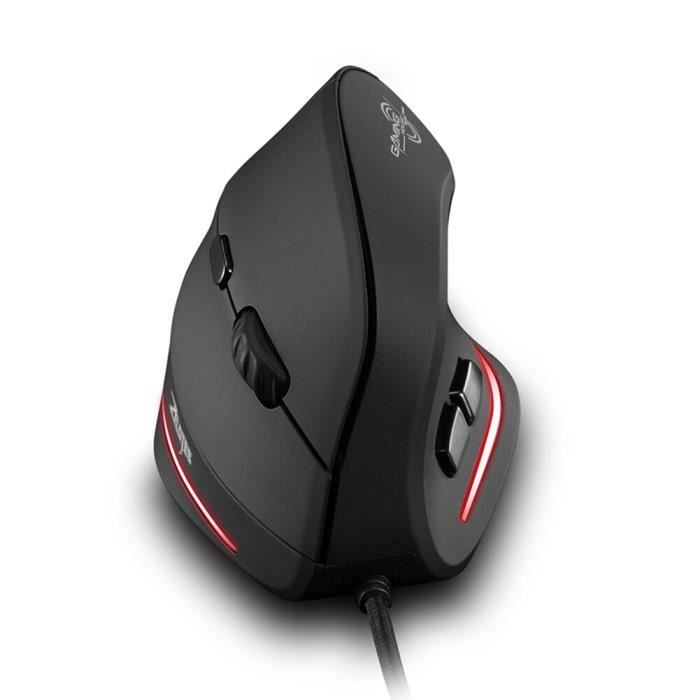 Souris gaming verticale ZELOTES C-18 – optique 10000 DPI – filaire – 11 boutons programmables