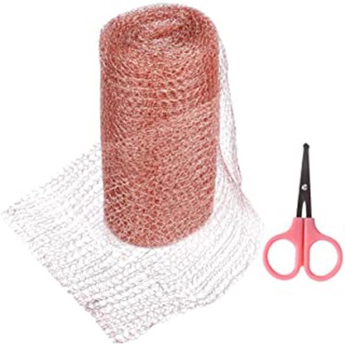 Behone Maille Cuivre Anti Limaces Rongeurs 6m - Filet Cuivre Tricoté Pour Jardin Maison Protection Parasites Escargots Oiseaux