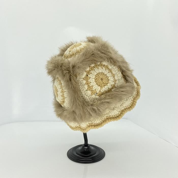 Chapeau femme en maille organza fleur de soleil large bord