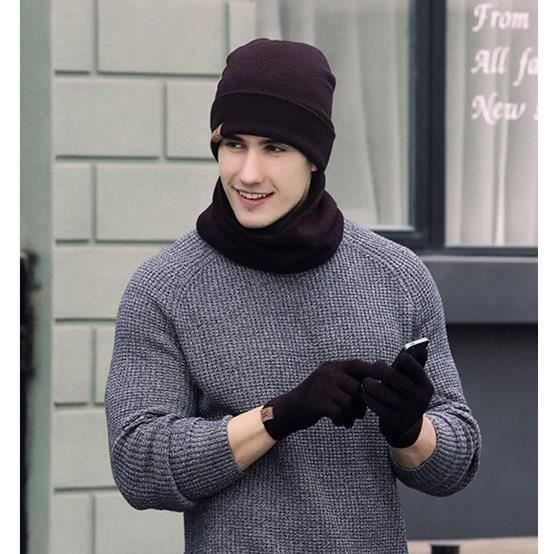 Ensemble bonnet echarpe gant homme - Cdiscount