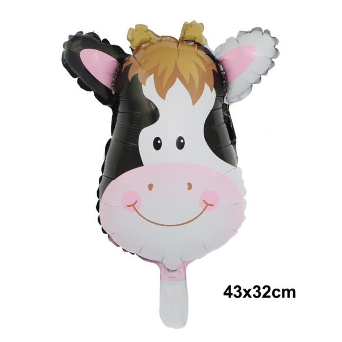 Ballons En Aluminium Cochon - Lot De 4 - Décoration Fête Ferme Ou Anniversaire - Thème Animaux