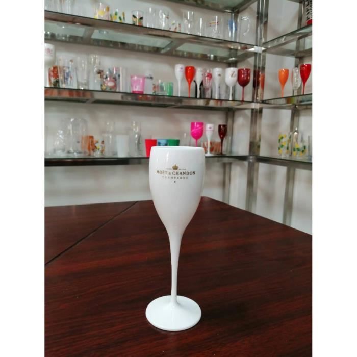 Verres à cocktails,Flûtes à Champagne en plastique blanc galvanisé,2