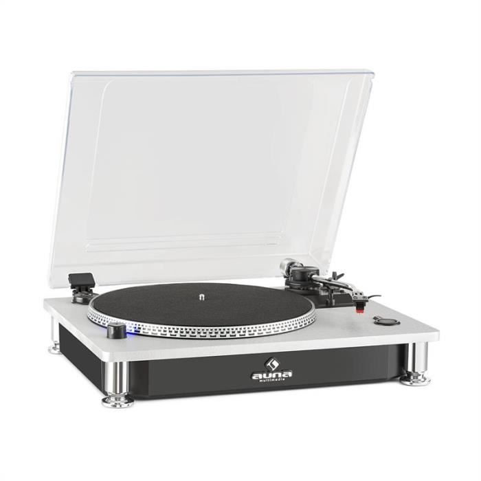 Auna Tt 933 Platine Vinyle Tourne Disque 2 Vitesses 33t 45t Bras En S Entrainement Par Courroie Design Retro Noir Argent Platine Vinyle Avis Et Prix Pas Cher Cdiscount