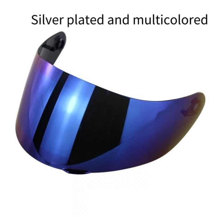 Visière Remplacement Argent Chromé PC Visière De Casque Moto Pour