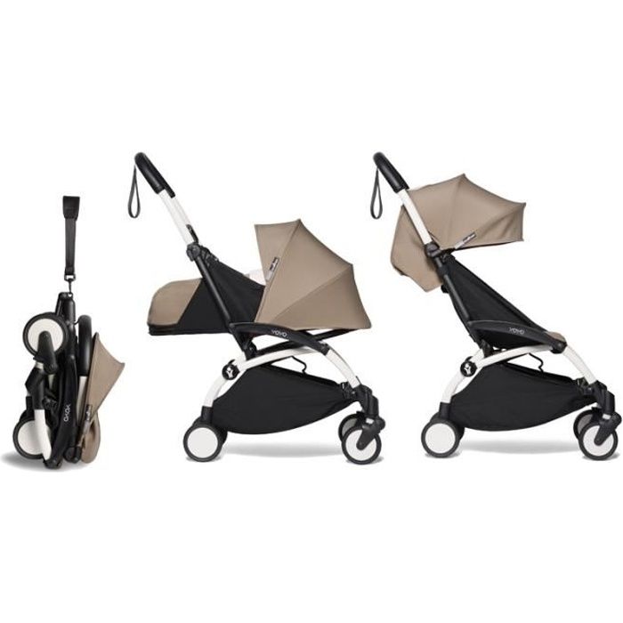 Poussette combin e BABYZEN YOYO Pack 0 6 cadre blanc