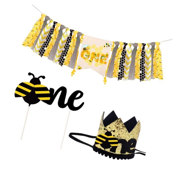 Kit Décoration Anniversaire 53 Pièces - Ballons, Guirlande, Toppers Cupcake - Fête Enfants Thème Dessin Animé