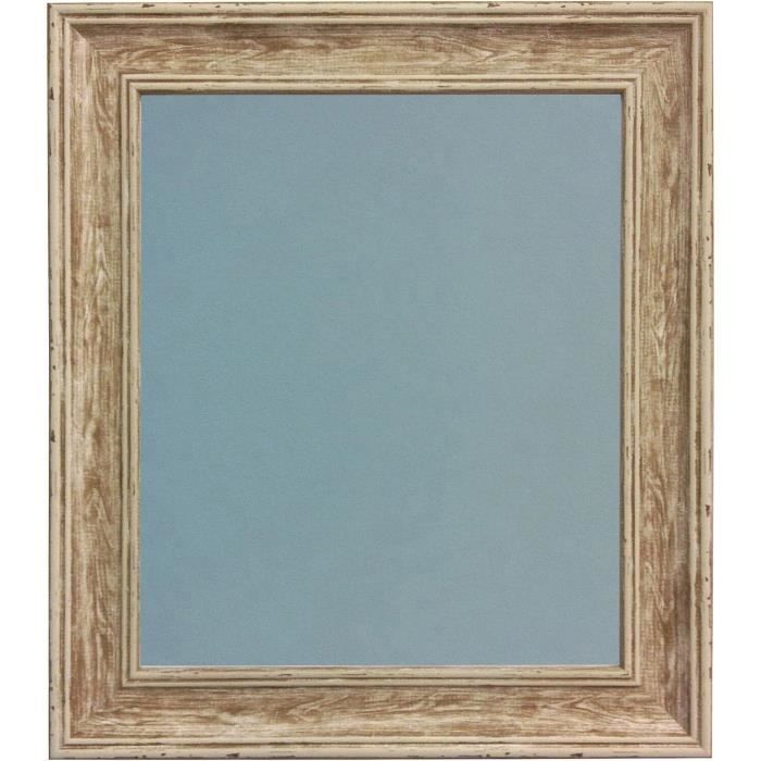Miroir étroit avec un cadre large en vieux bois, taille 25 x 120 cm