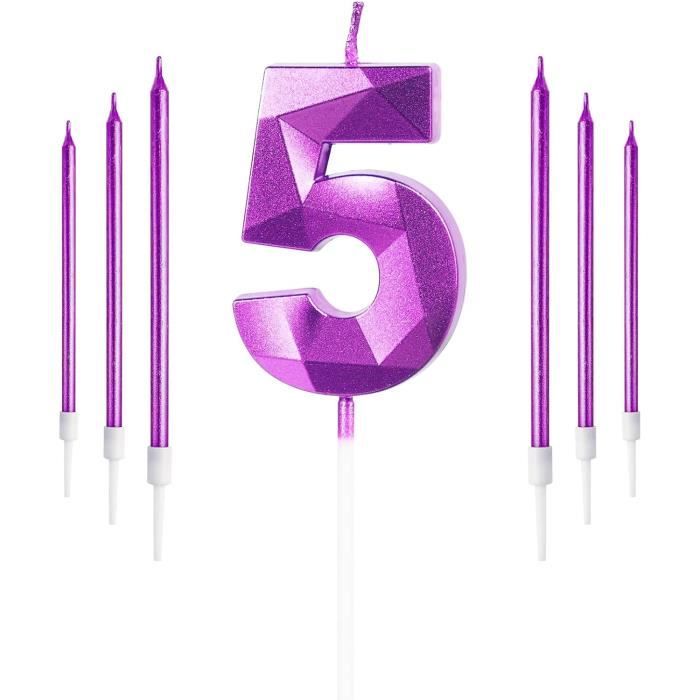 Scentoria Lot De 4 Bougies à Tige Violettes - Bougies Coniques Nervurées 25cm Pour Décoration Table, Mariage Et Rituel