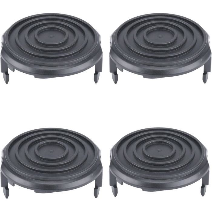 Lot De 4 Capots De Bobine De Rechange Pour Coupe-Bordures - Compatible Black+Decker, Worx Et Autres