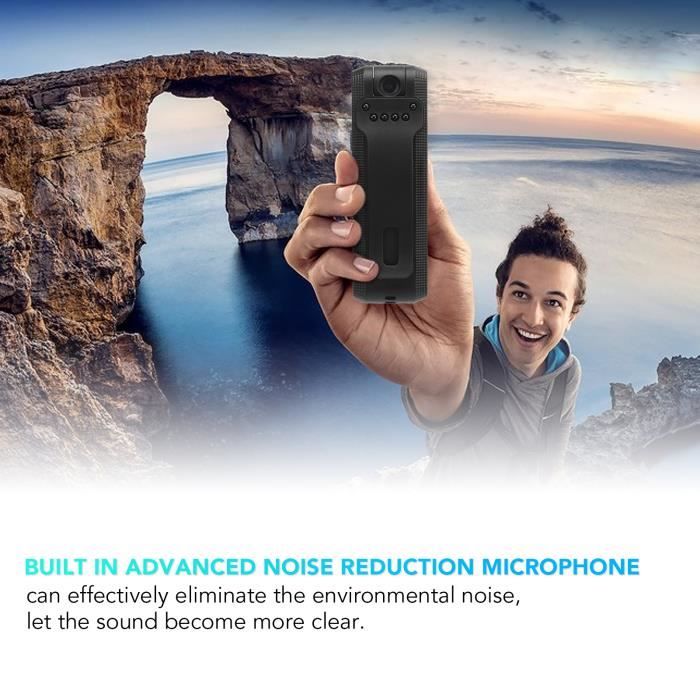 Caméra Corporelle 4K Portable Avec WiFi - Enregistrement 10h, Vision Nocturne, Pour Forces De L'ordre, Sécurité