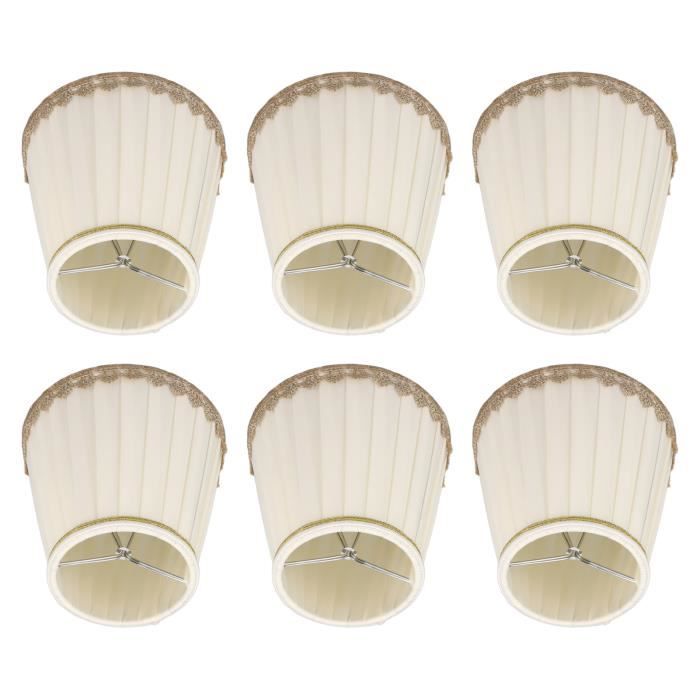 Lot De 6 Abat-jour Blancs Uxcell - Clip Plafond/Mural 12 Cm - Taille 8x13.5 Cm