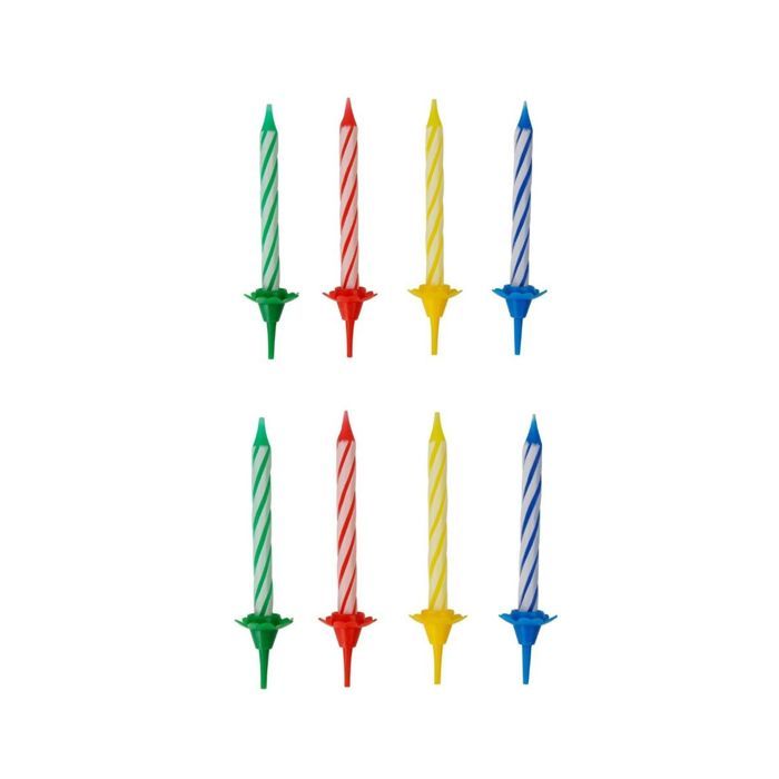 Eurowrap 6846-Ccc-Lot De 24 Bougies D'Anniversaire + 12 Porte