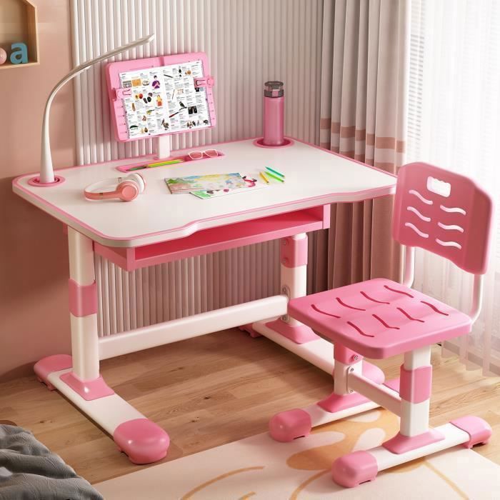Rose bébé fille Bureau d'étude Table et chaise fixés au mobilier de maison - Chine Les enfants Bureau d'étude, réglable en hauteur