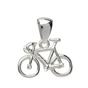 Pendentif Vélo En Argent Massif 925 – Avec Chaîne Et écrin – Nouveau Avec étiquettes