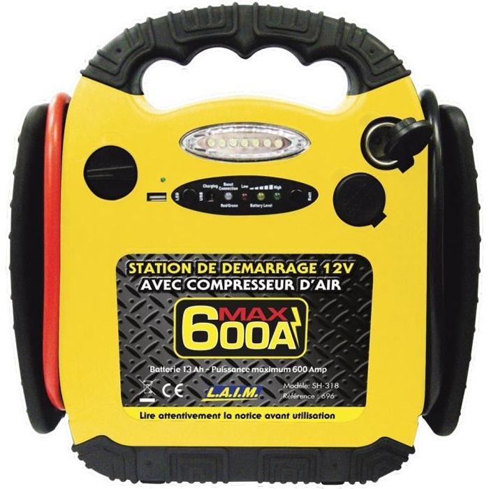 Booster Batterie Voiture 8000A Avec Gonfleur Pneus 160 PSI - Démarreur 14 En 1 Pour Véhicules Essence/diesel - Charge Rapide 45W - 8