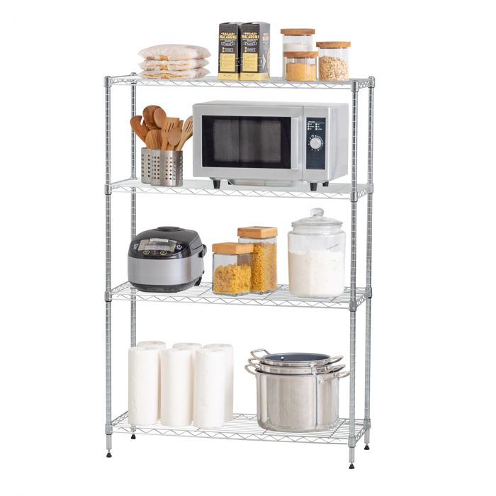Iris Ohyama Etagère métallique rangement 4 étages charge 452kg MM4 Argent L91.4 x P35.6 x H134.6 Iris Ohyama Etagère métallique rangement 4 étages charge 452kg MM4 Argent L91.4 x P35.6 x H134.6