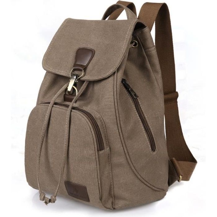 Sac à Dos Femme en Toile Vintage Sac à Dos Loisir Voyage Ecole ...
