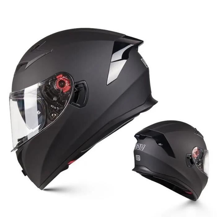 Casque Moto Quatre Saisons Noir Et Vert GIKE - Neuf - Homme/Femme