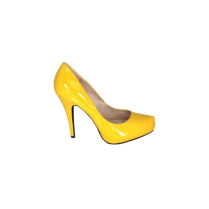 escarpin jaune pas cher