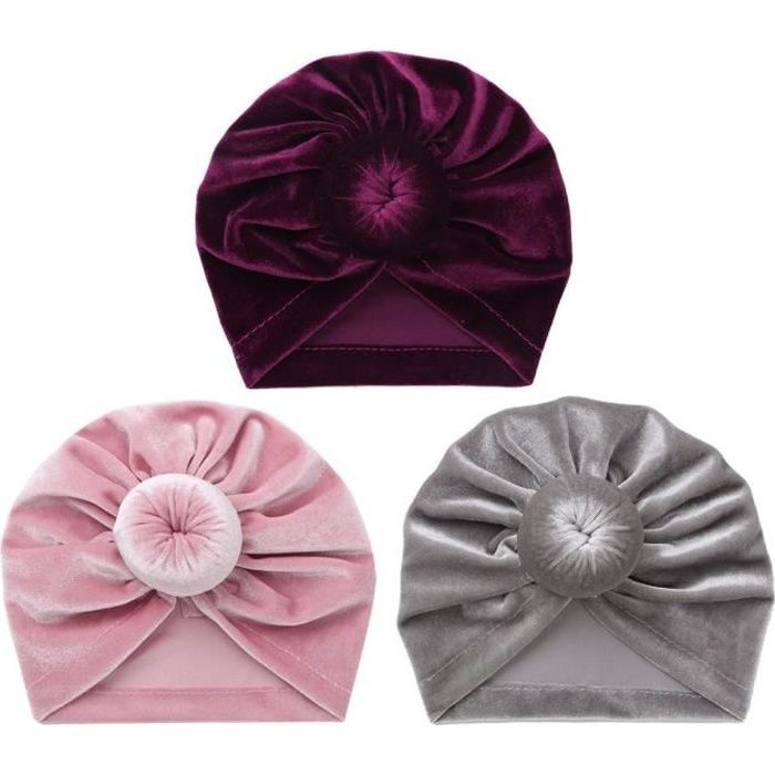 Lot De 3 Bonnet Turban Bebe Fille Garcon Bandeau De Cheveux En Velours Cotele Bonnet Indien Naissance Nouveau Ne 10 Mois 4 Ans Multicolore 1 Cdiscount Pret A Porter