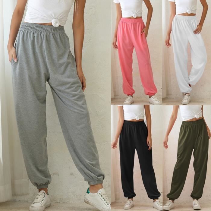 Pantalon de jogging d entra nement taille lastique pour femme