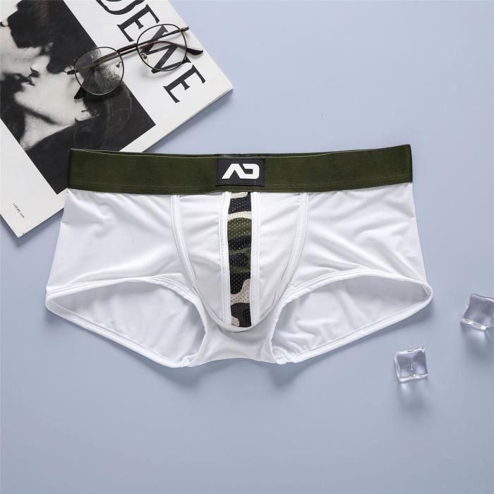 Sous v tement Boxer en soie pour homme taille basse sexy
