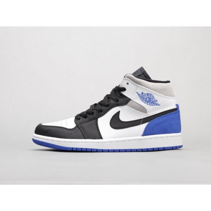 Basket Air-Jordan 1 Mid Chaussures de Sport pour Femme et Homme AJ 1  AJS931367 Le noir 