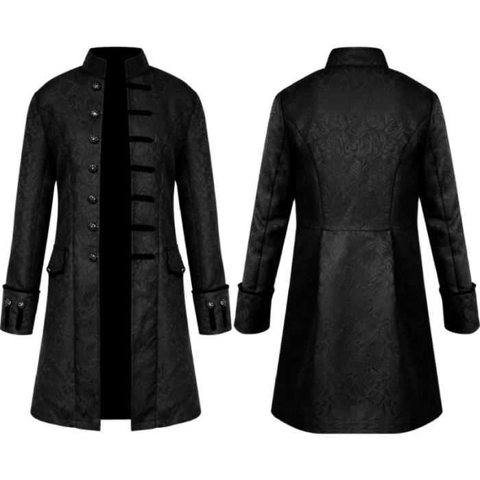 Veste Pour Hommes Manteau Tailcoat Jacket Redingote Gothique Uniforme Partie Vetements De Dessus Slim Fit Halloween noir M Noir Cdiscount Pret a Porter