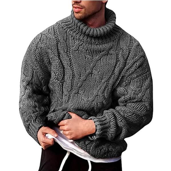 Pull Homme a Col Roule Manches Longues Ideal pour l automne et l hiver Gris ZGEER Gris Cdiscount Pret a Porter