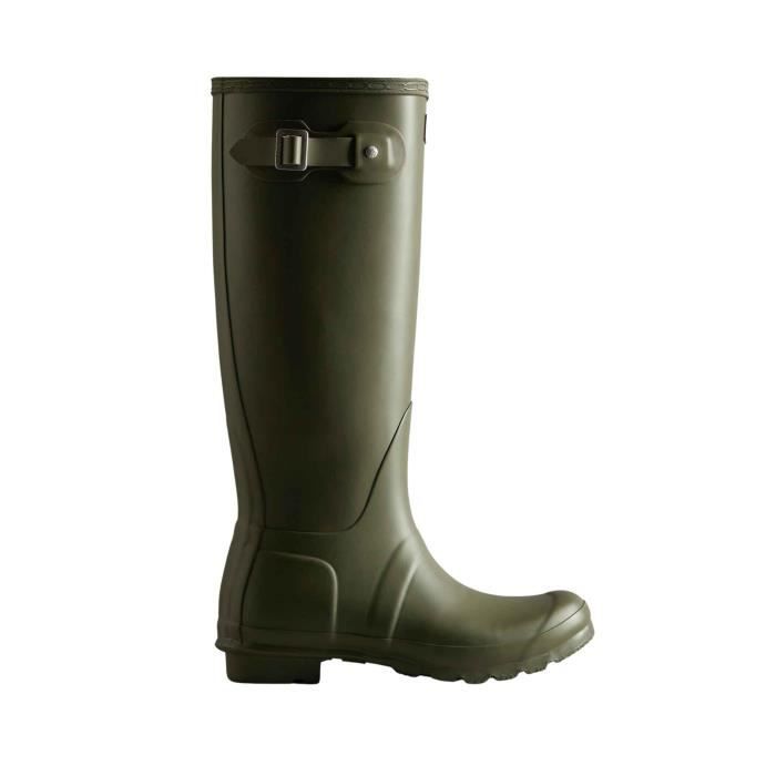 Bottes Hunter Original Grand pour Femme Feuille d Olivier Haute Caoutchouc Vert Cdiscount Chaussures
