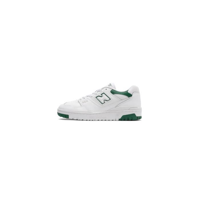 New Balance Basket New Balance BB550 - Blanc et vert - Tige en cuir - Lacets