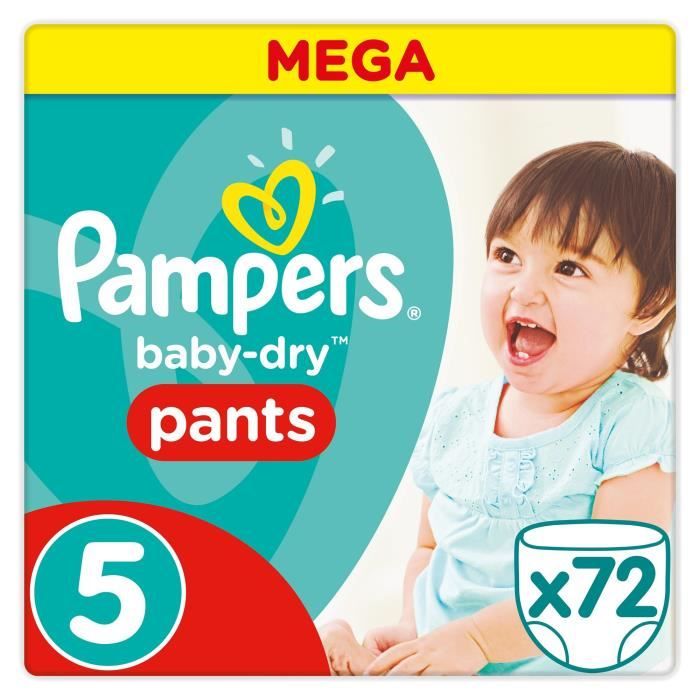 Pampers Baby Dry Pants Taille 5 12 A 17 Kg 72 Couches Culottes Mega Pack Achat Vente Couche 8001090706805 Soldes Sur Cdiscount Des Le 20 Janvier Cdiscount