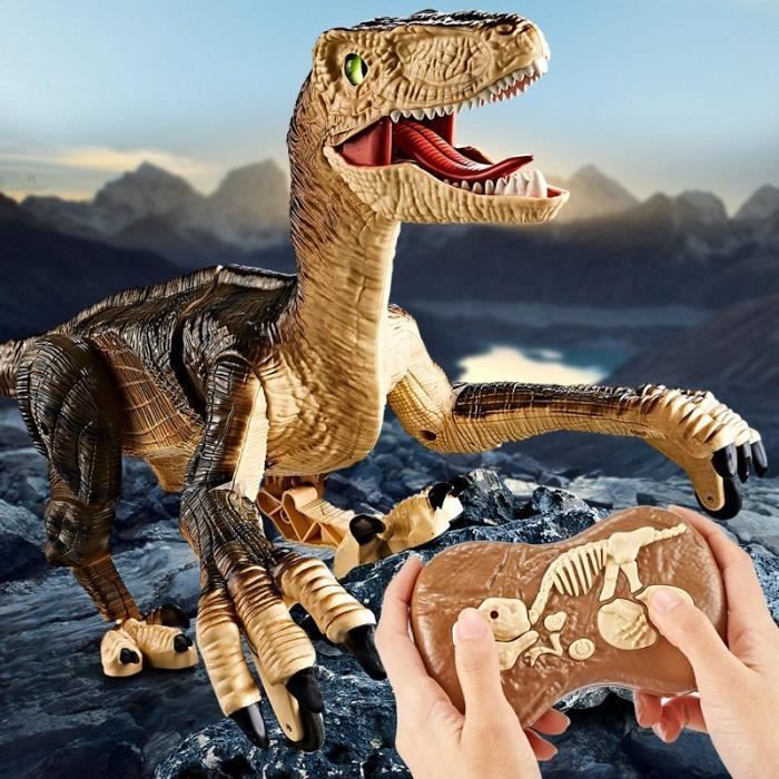 Jouet télécommandé - Brun - Dinosaure - Son et lumière - Grand - Plastique