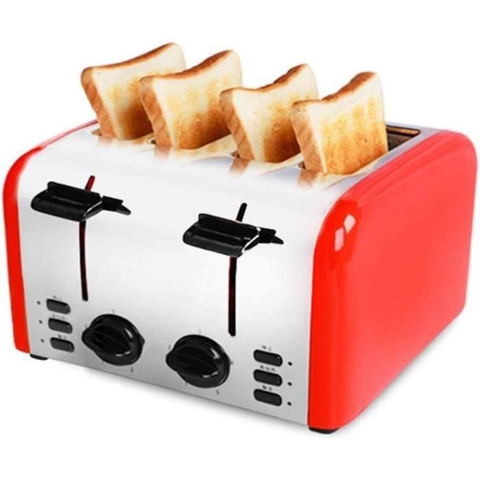 Four Grille-pain 4 Tranches BLACK+DECKER – Acier Inoxydable – Avec Minuterie Et Fonction Four – Modèle TO1313SBD