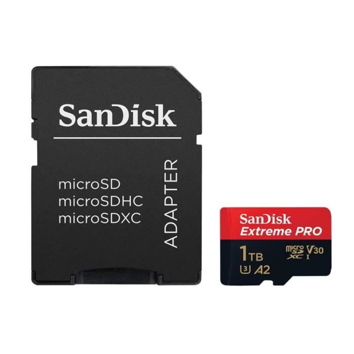 SanDisk Extreme Pro microSD SDXC 1To Class 10 UHS-I U3 V30 Read 200MB/s  Write 140Mb/s A2 Nouveauté 2022 - Cdiscount Appareil Photo