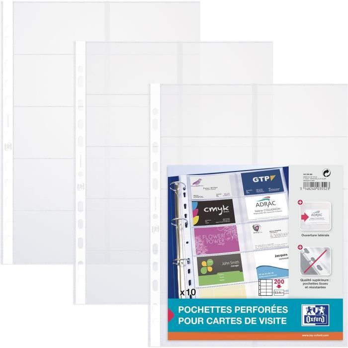 KMC Lot De 10 Pochettes Pour Cartes – 1000 Pochettes – Taille 60x87 Mm – Transparentes – Fabriquées Au Japon – Protection Collection