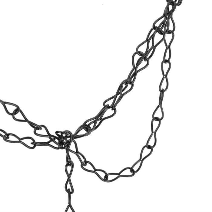 Lot De 12 Chaînes De Suspension Métal Noir Avec Crochets - Idéal Pour Pots De Fleurs, Mangeoires Et Lanternes