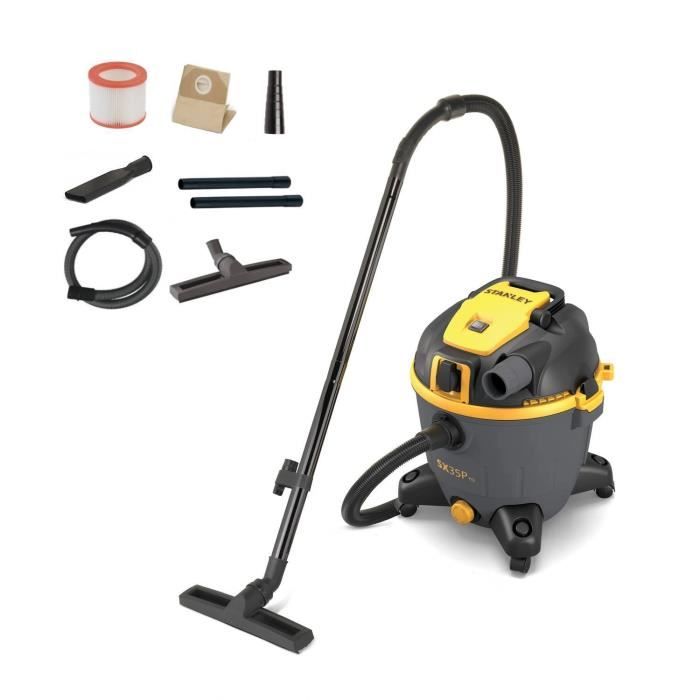 stanley aspirateur eau et poussiere 1600 w cuve 35 l avec prise pour outil electroportatif cdiscount bricolage